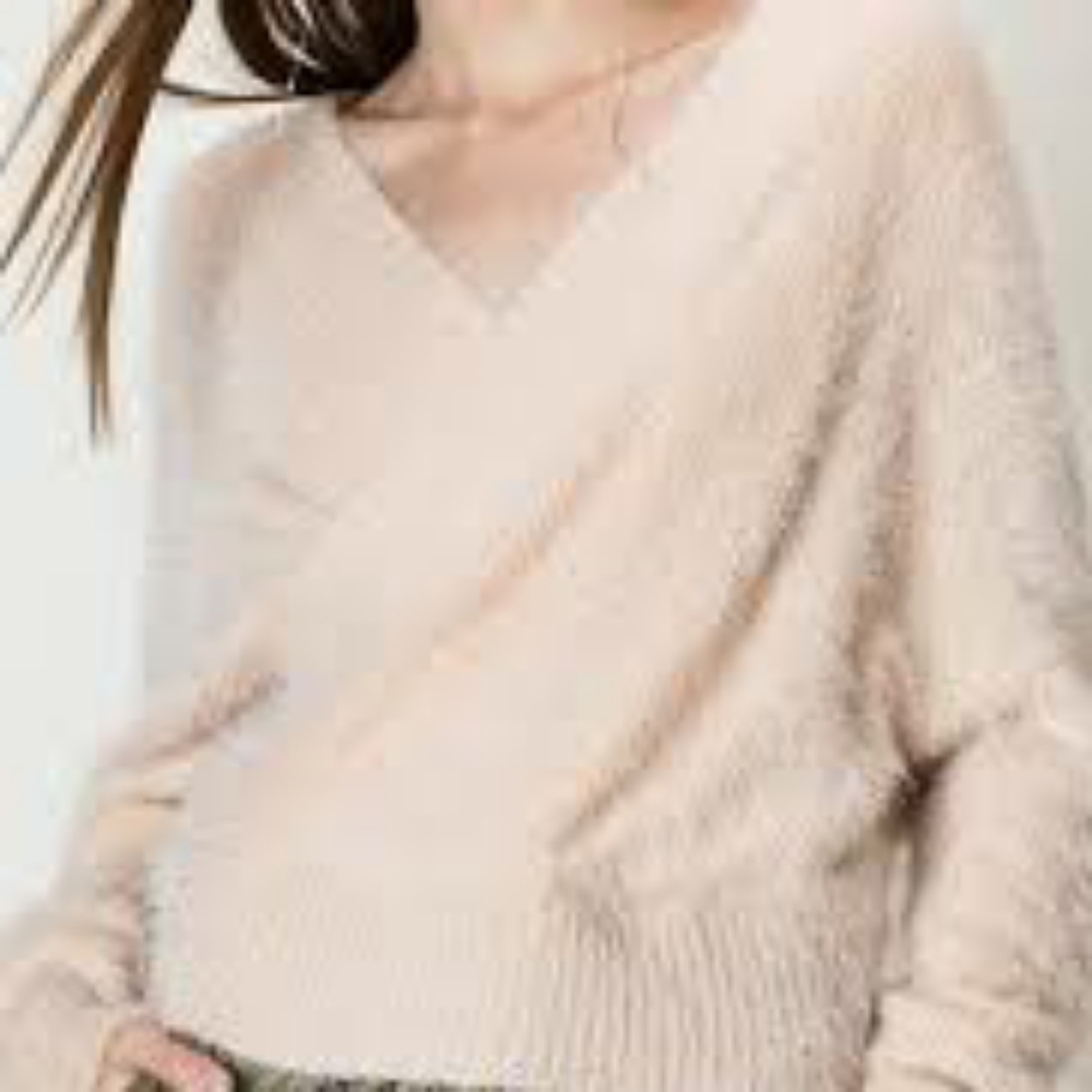 * New Fashion on Earth Fuzzy Tie-Back Sweater sz L